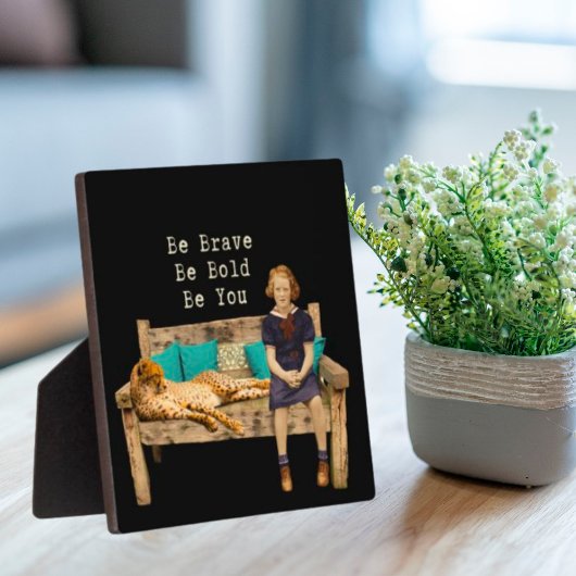Be Braveヴィンテージスクールガール&チーターカンピー フォトプラーク