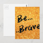 Be Brave -金ゴールド ポストカード (正面/裏面)