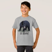 Be Brave - Black Bear Tシャツ (正面フル)