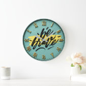 Be Brave Home Decor Gift ラージ壁時計 (ホーム)
