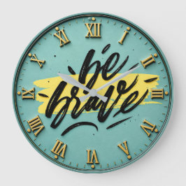 Be Brave Home Decor Gift ラージ壁時計