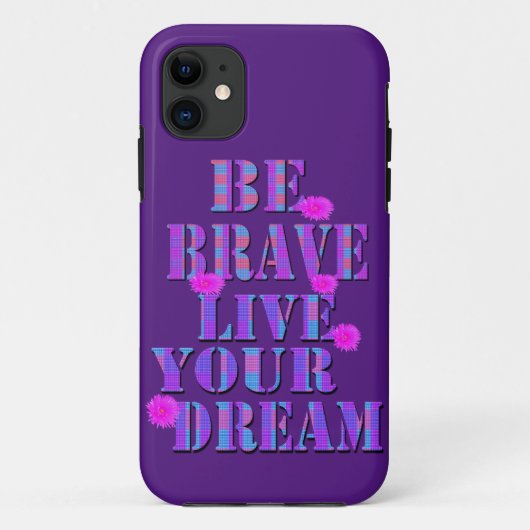 Be Brave Liveあなたの夢のタータンチェックロゴ、 Case-Mate iPhoneケース (裏面)