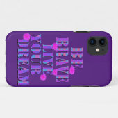 Be Brave Liveあなたの夢のタータンチェックロゴ、 Case-Mate iPhoneケース (裏面(横))