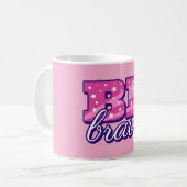 Be brave text design コーヒーマグカップ (正面左)