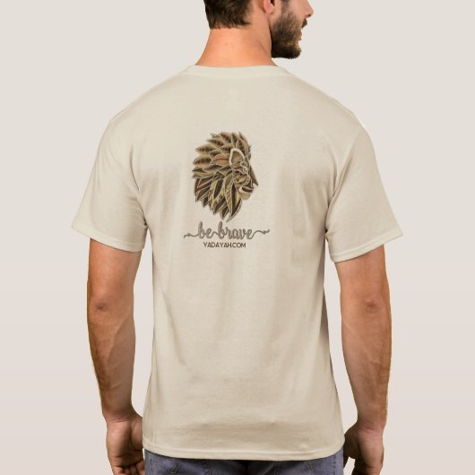Be Brave Unisex Cotton Tee (Tan) Tシャツ (裏面)