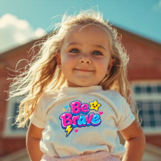 Be Brave Y2K かわいいキッズグラフィックTシャツ トドラーTシャツ