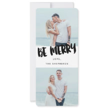 Be Brushメリー Scriptホリデー写真カード