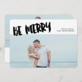 Be Brushメリー Scriptホリデー写真カード シーズンカード (正面/裏面)