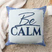Be CALM — 装飾ブルー スローピロー (ブランケット)