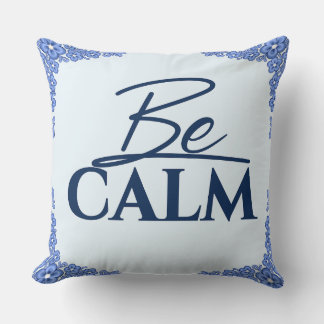 Be CALM — 装飾ブルー スローピロー