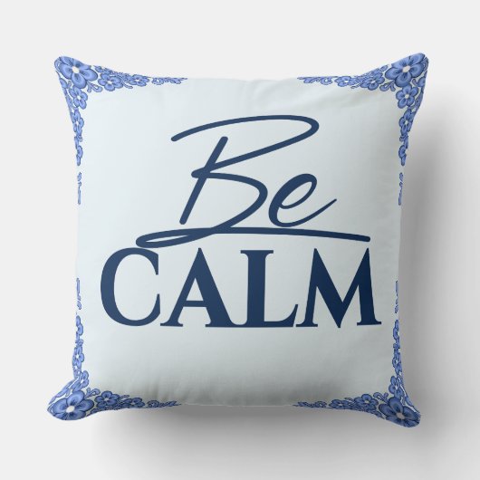 Be CALM — 装飾ブルー スローピロー (正面)