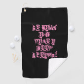 Be Calm, Personalize 動揺して Letters, Blk/Pink ゴルフタオル (インサイチュ)