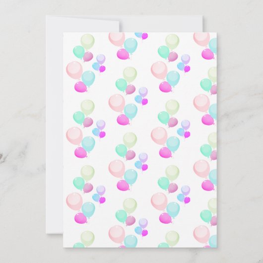 Be Cappy Capybara自転車の子供かわいい誕生日パーティー 招待状 (裏面)