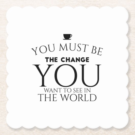 Be change black ペーパーコースター (正面)