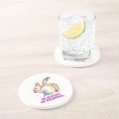 Be Clever. Be Colorful - Watercolor Squirrel コースター (側面)