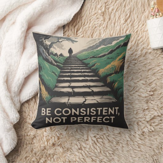 Be Consistent, Not Perfect クッション (ブランケット)