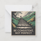 Be Consistent, Not Perfect ノートカード (正面)