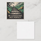 Be Consistent, Not Perfect ノートカード (正面/裏面)