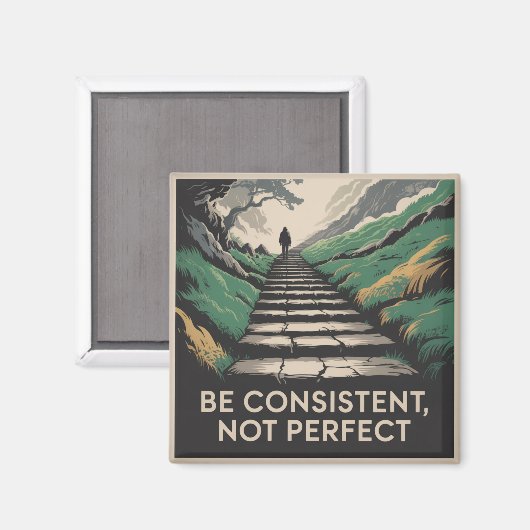 Be Consistent, Not Perfect マグネット (正面/裏面)