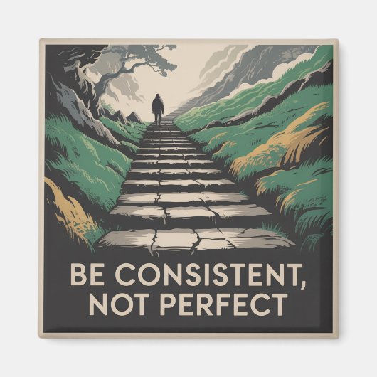 Be Consistent, Not Perfect マグネット (正面)