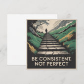 Be Consistent, Not Perfect 招待状 (正面/裏面)