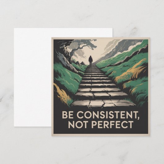 Be Consistent, Not Perfect 招待状 (正面/裏面)