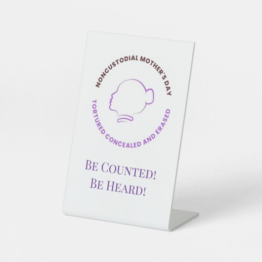 Be Counted! Be Heard! Sinage for Desk 台座サイン (正面)