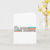 Be Curious Not Judgemental Motivation Insrational  カード (黄色い花)