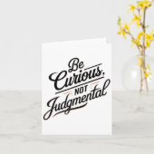 Be Curious Not Judgemental Motivation Insrational  カード (黄色い花)