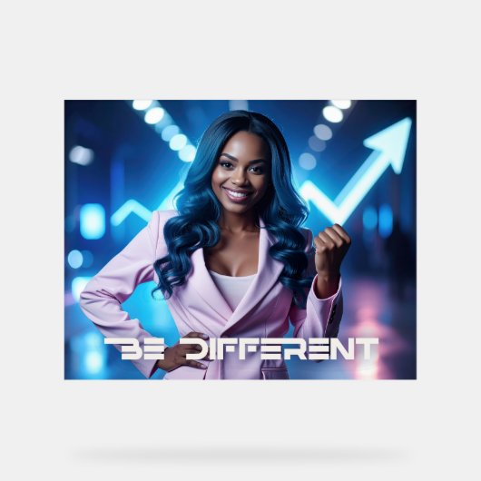 BE DIFFERENT アクリルサイン (正面)