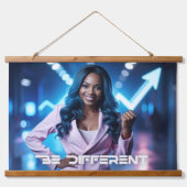 BE DIFFERENT 吊り下げ型タペストリー (正面)