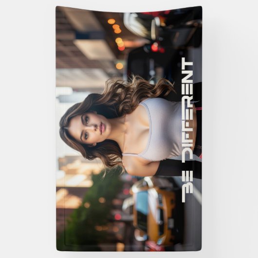 BE DIFFERENT 横断幕 (縦)