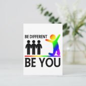 Be different - LGBTQ Pride ポストカード (スタンド正面)