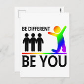 Be different - LGBTQ Pride ポストカード (正面/裏面)
