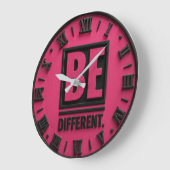 Be Different Motivational Home Office Decor Gift ラージ壁時計 (傾斜)