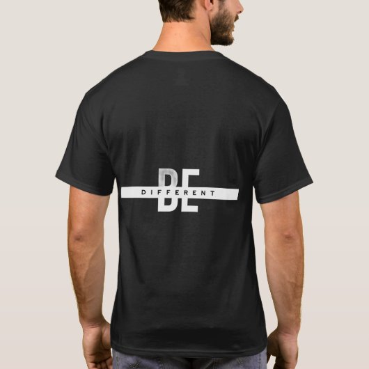 Be Different | Motivational Typography T-Shirt Tシャツ (裏面)