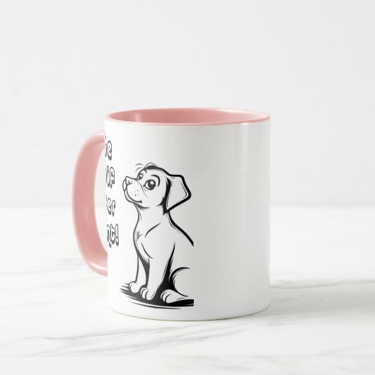 Be Different Smart Dog Mug – Inspiring Minimal Pet マグカップ (正面左)