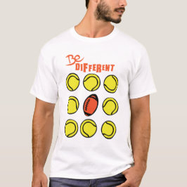 be different tennis foot americain rugby ballon tシャツ