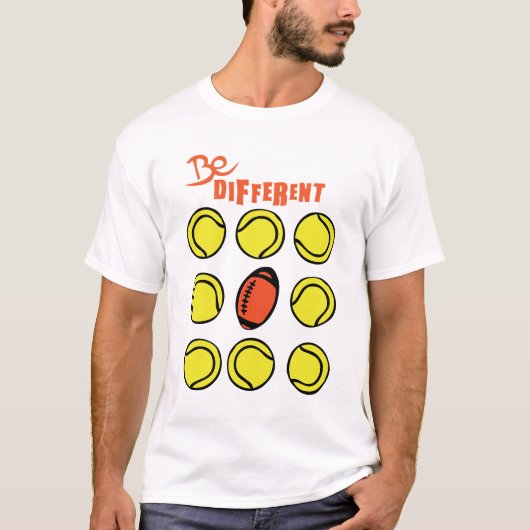 be different tennis foot americain rugby ballon tシャツ (正面)