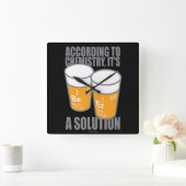 BE ER スクエア壁時計 (ホーム)