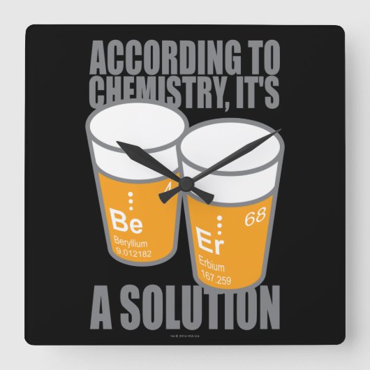 BE ER スクエア壁時計 (正面)