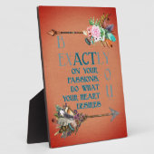 Be Exactly You Bohoスタイルアローフラワービューティフル フォトプラーク (側面)