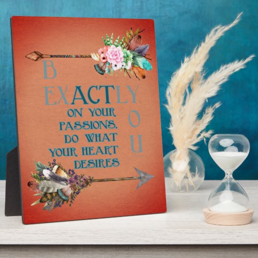 Be Exactly You Bohoスタイルアローフラワービューティフル フォトプラーク (側面)