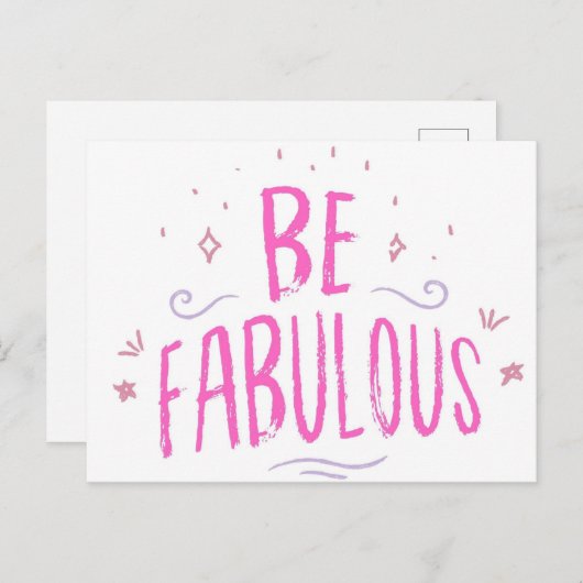 Be Fabuousポジティやる気を起こさせるビティ引用文はがき ポストカード (正面/裏面)