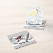 Be Fearless – スノーボーダー スクエアペーパーコースター (インサイチュ)