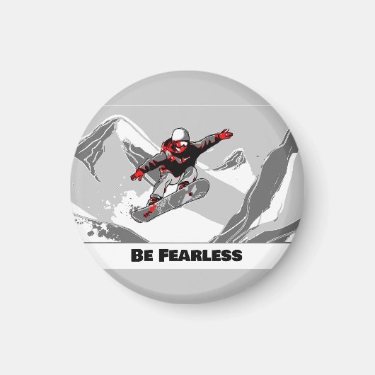 Be Fearless – スノーボーダー マグネット (正面)