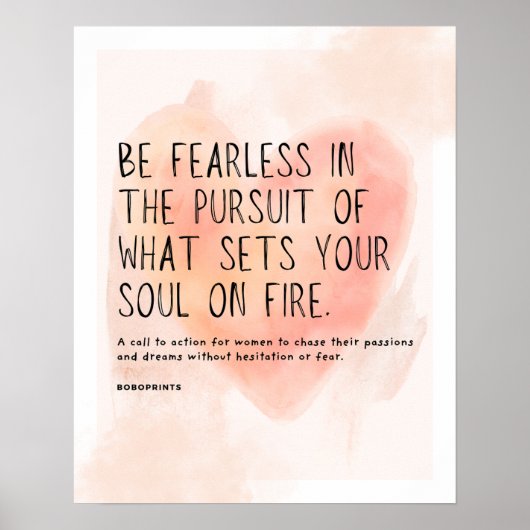 Be Fearless – 女やる気を起こさせる性引用文 ポスター (正面)