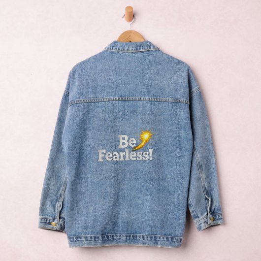 Be Fearless Inspirational Women’s Denim Jacket  デニムジャケット (ハンガー)
