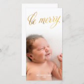 Be Foilメリー金ゴールドスクリプト |休日 シーズンカード (正面/裏面)