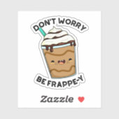 Be Frappey Frappuccino Punを心配おもしろいしない シール (シート)